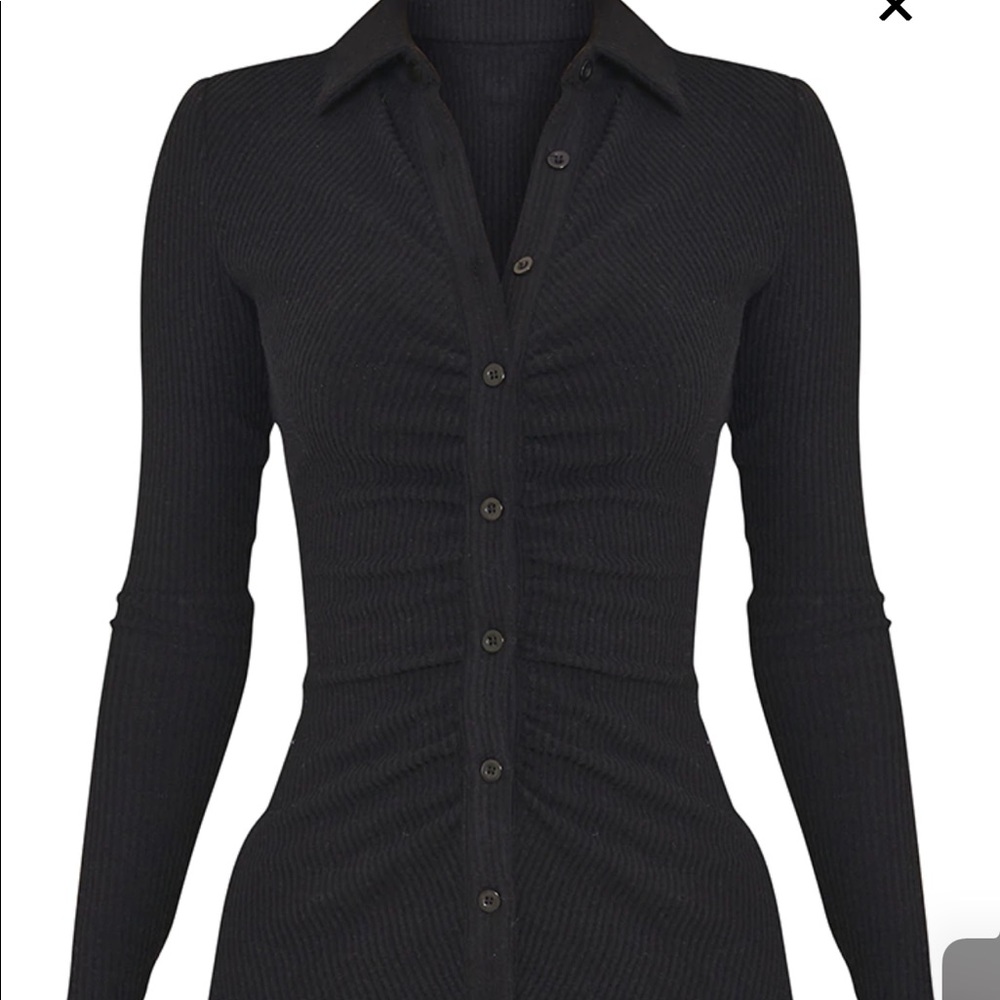 Black ruched dress size 10